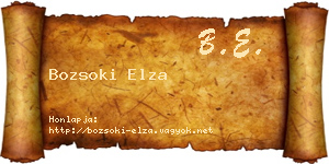 Bozsoki Elza névjegykártya